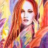 "Copper hair", acuarela sobre papel GVARRO (junio de 2017), 29 x 40 cm, DISPONIBLE