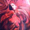 "Rotes Leidenschaft", óleo y geso sobre lienzo, con marco (diciembre de 2010), 64 x80 cm, VENDIDO